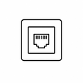 Piktogramm 1-Port Netzwerkdose Kommunikationstechnik